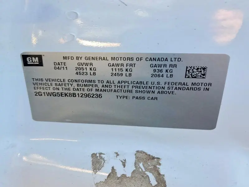 2011 CHEVROLET IMPALA LT  