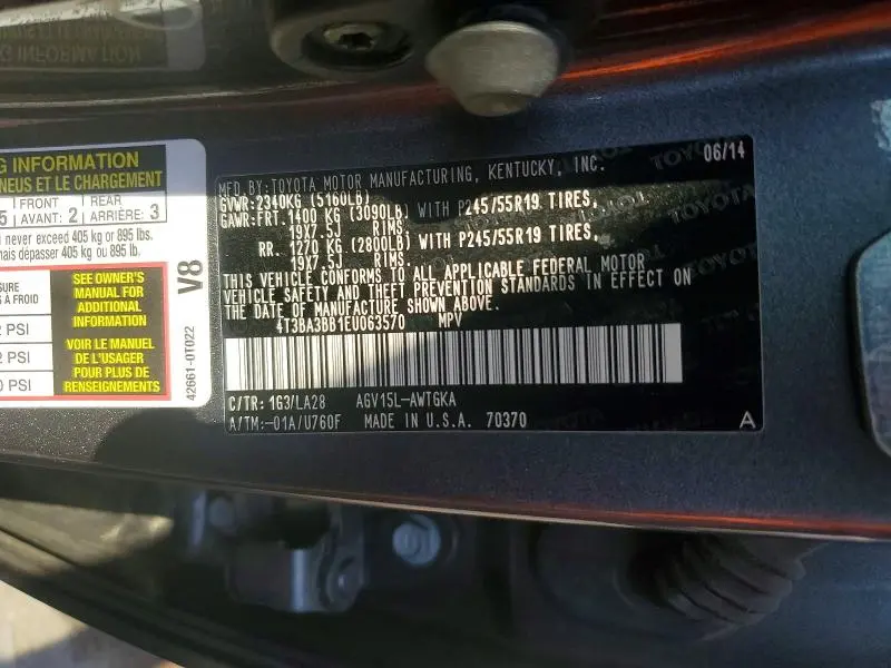 2014 TOYOTA VENZA XLE  