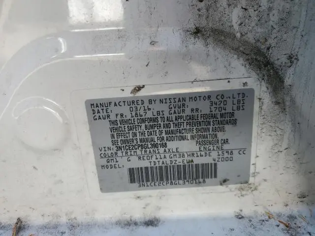 2016 NISSAN VERSA NOTE S  