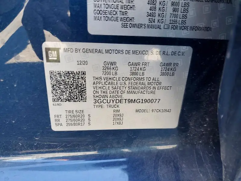 2021 CHEVROLET SILVERADO K1500 LT  