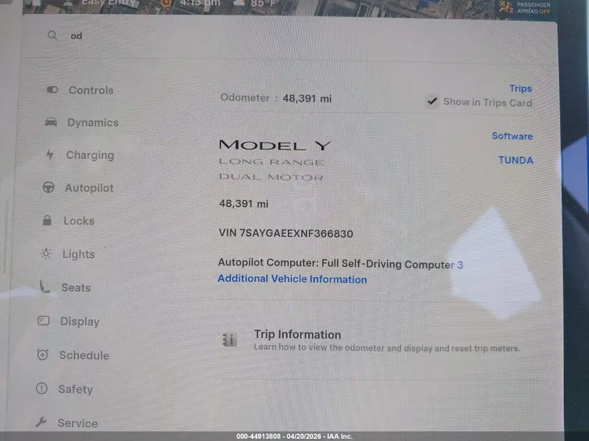 2022 TESLA MODEL Y LONG RANGE DUAL MOTOR ALL-WHEEL DRIVE