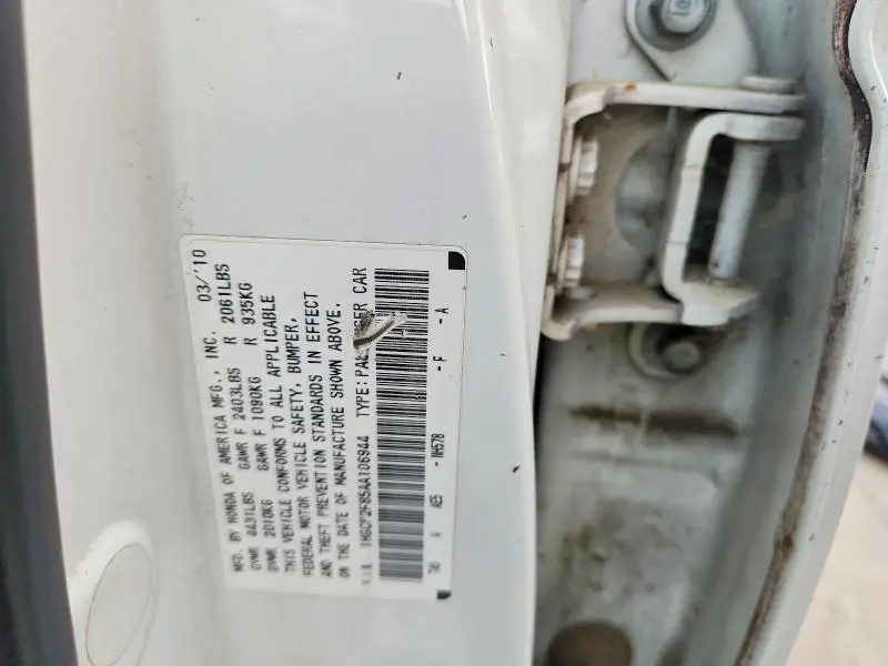 2010 HONDA ACCORD EXL  