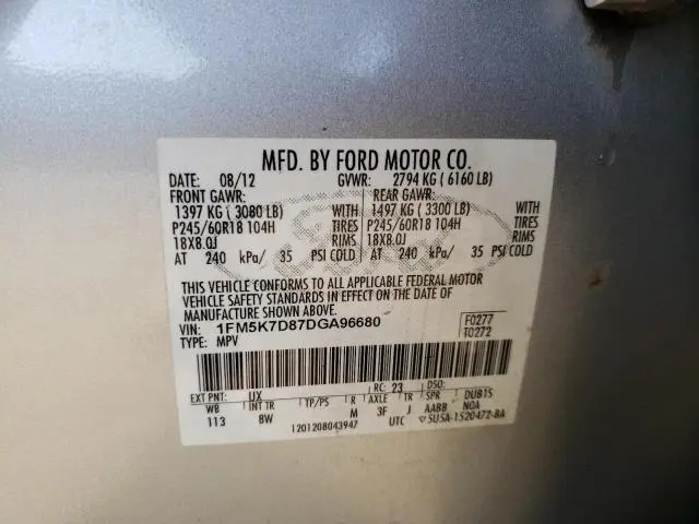 2013 FORD EXPLORER XLT  