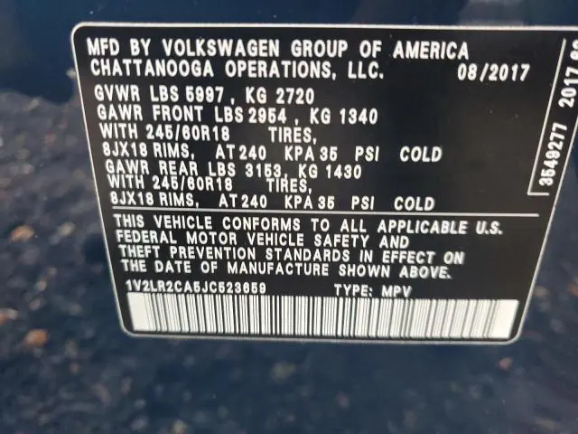 2018 VOLKSWAGEN ATLAS SE  