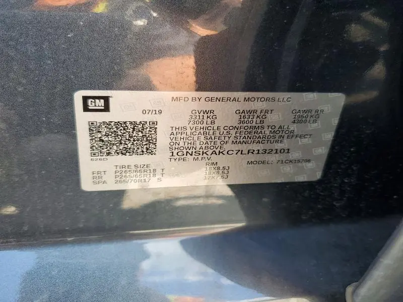 2020 CHEVROLET TAHOE K1500 LS  