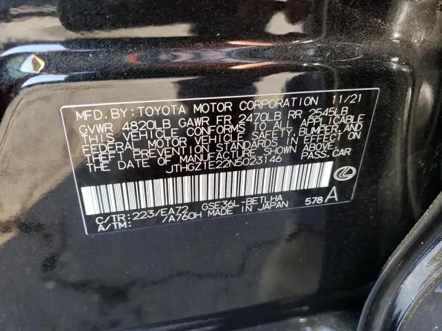 2022 LEXUS IS 350 F SPORT  