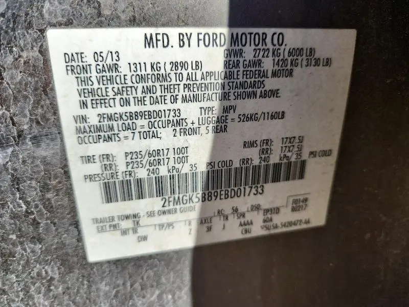 2014 FORD FLEX SE  