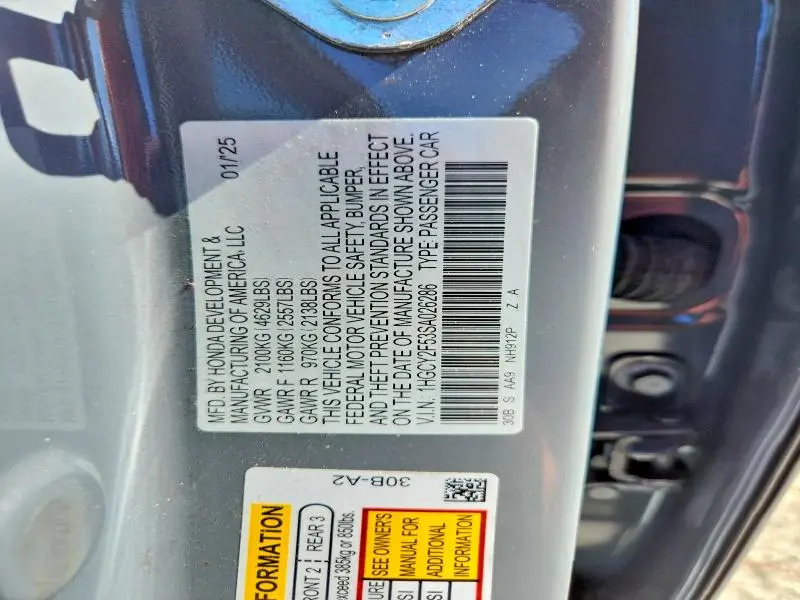 2025 HONDA ACCORD HYBRID SPORT  