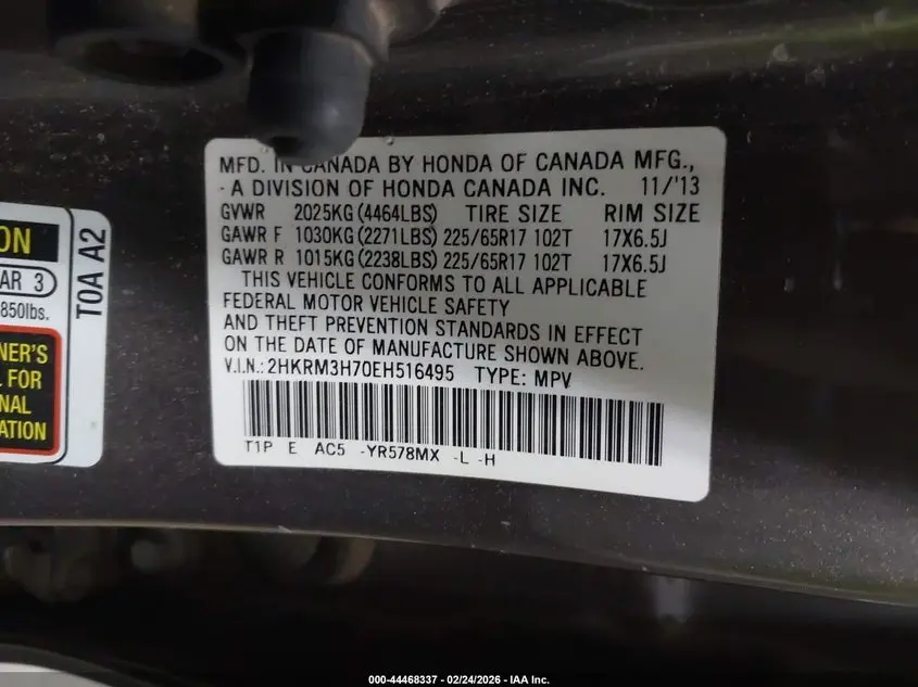 2014 HONDA CR-V EX-L