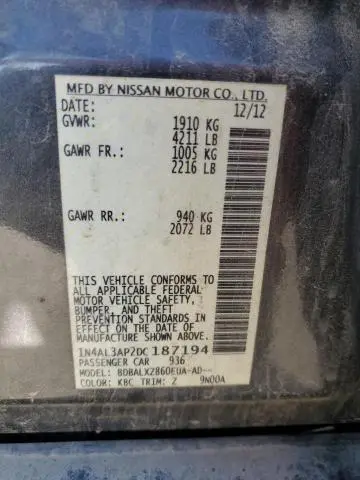 2013 NISSAN ALTIMA 2.5  