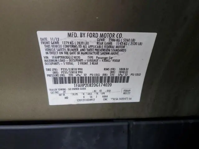 2013 FORD TAURUS SEL
