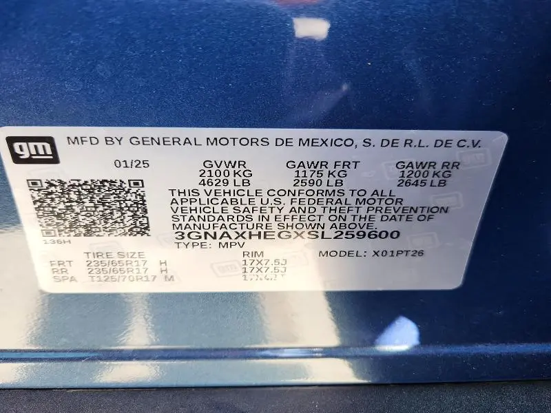 2025 CHEVROLET EQUINOX LT  