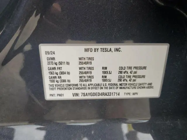2024 TESLA MODEL Y   