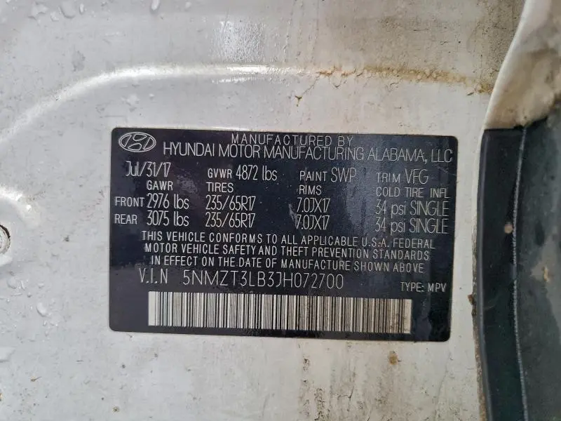 2018 HYUNDAI SANTA FE SPORT   