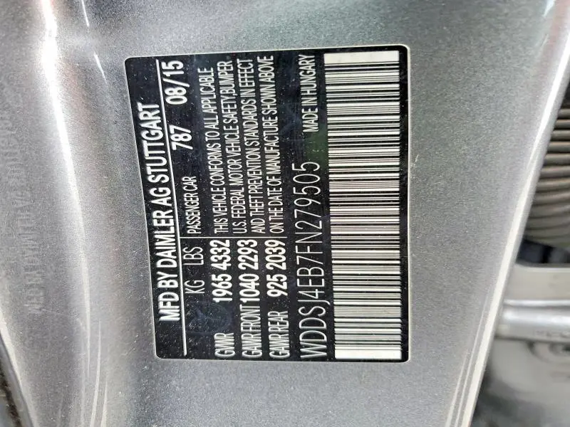 2015 MERCEDES-BENZ CLA 250  