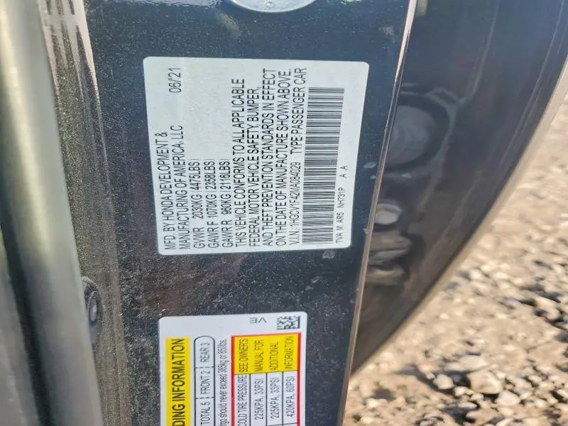 2021 HONDA ACCORD SPORT SE  