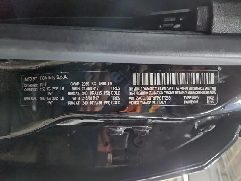 2015 JEEP RENEGADE LATITUDE  