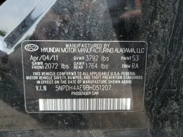 2011 HYUNDAI ELANTRA GLS  
