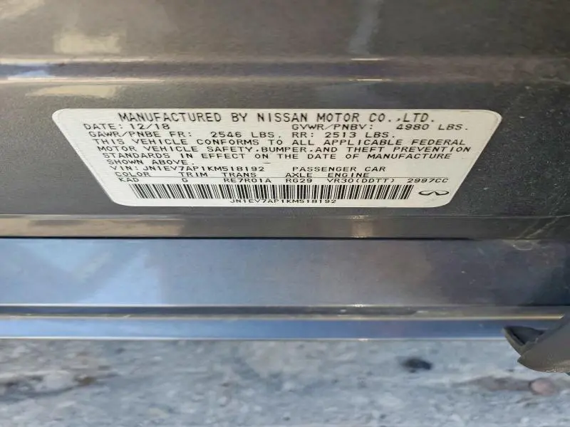 2019 INFINITI Q50 3.0T LUXE  