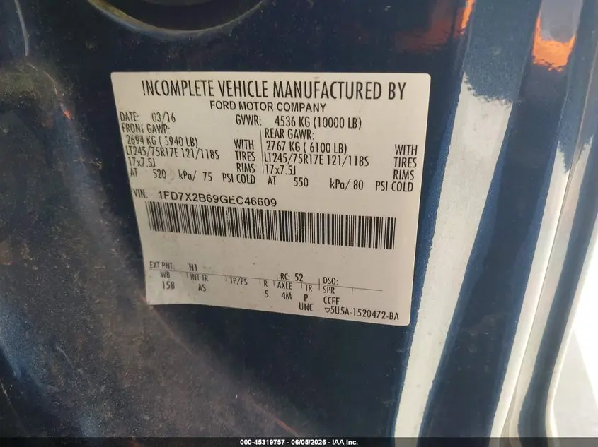2016 FORD F-250 XL
