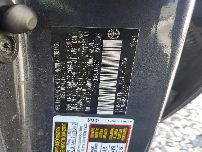 2011 TOYOTA CAMRY LE  