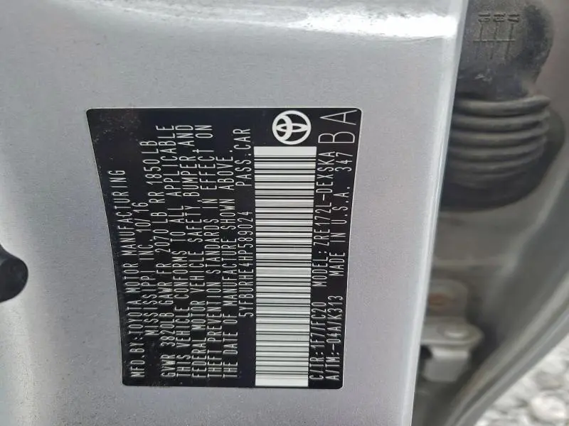 2017 TOYOTA COROLLA L  