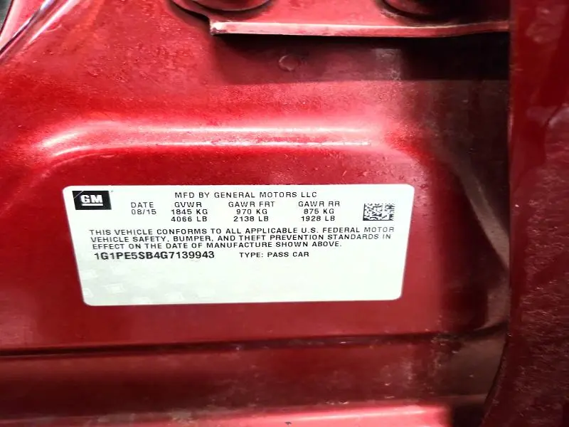 2016 CHEVROLET CRUZE LIMITED LT  