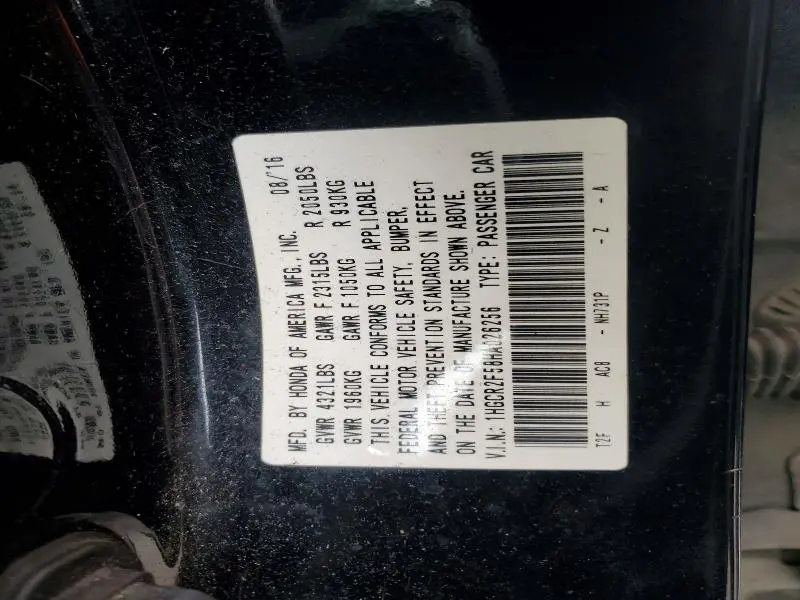 2017 HONDA ACCORD SPORT  