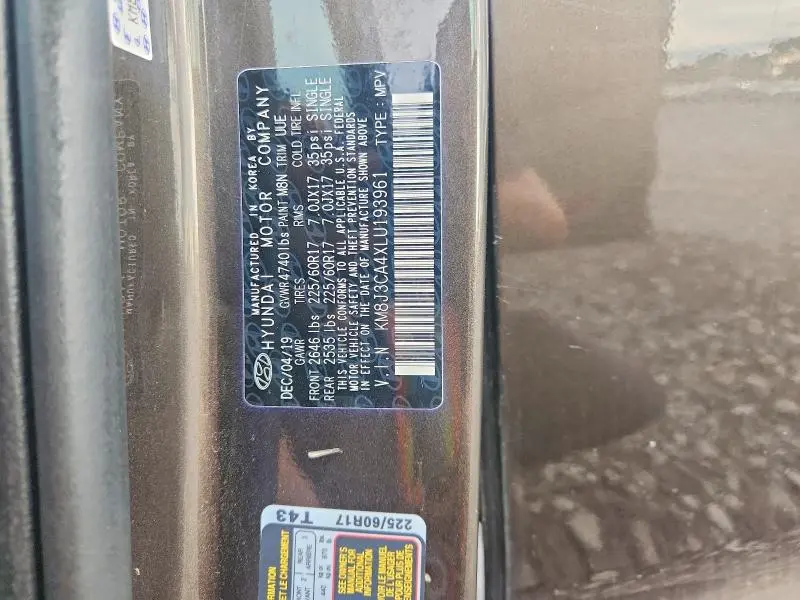 2020 HYUNDAI TUCSON VALUE  