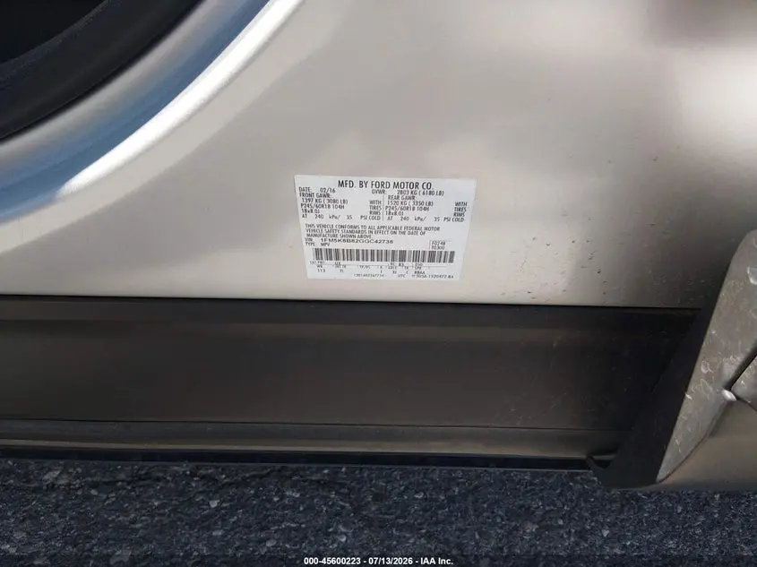 2016 FORD EXPLORER  