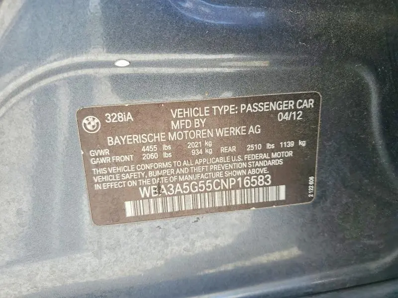 2012 BMW 328 I  