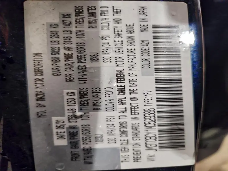 2021 MAZDA CX-9 TOURING  