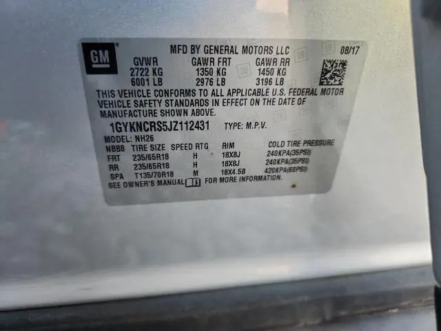 2018 CADILLAC XT5 LUXURY  