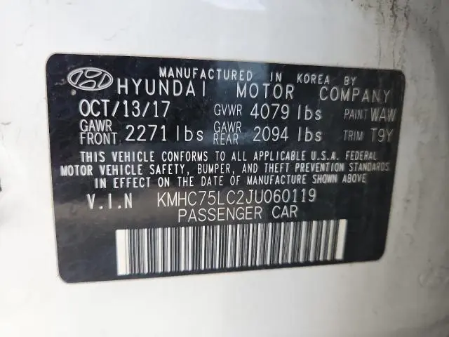 2018 HYUNDAI IONIQ SEL  