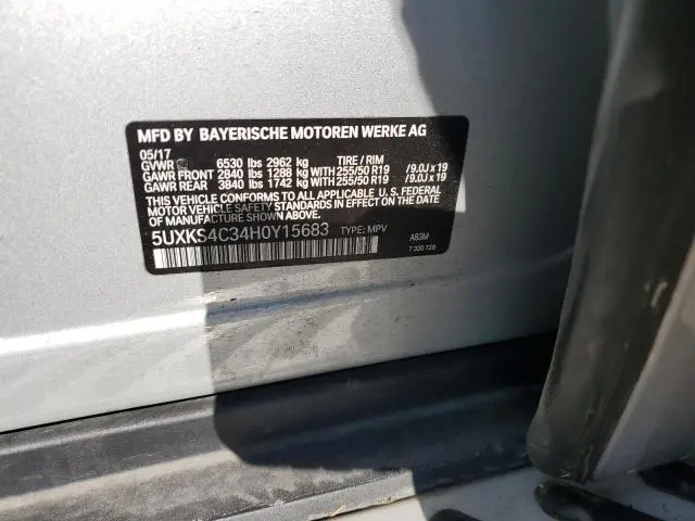 2017 BMW X5 XDRIVE35D  