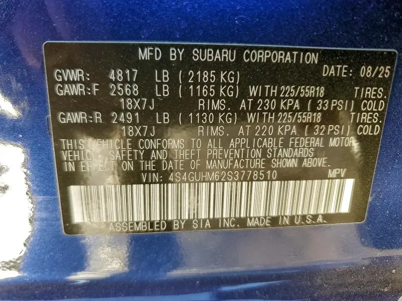 2025 SUBARU CROSSTREK LIMITED  