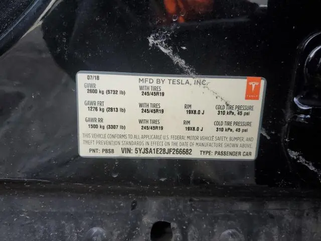 2018 TESLA MODEL S   
