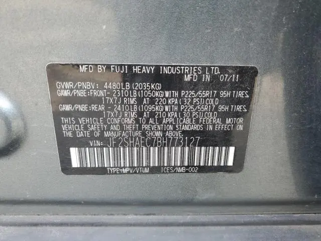 2011 SUBARU FORESTER LIMITED  