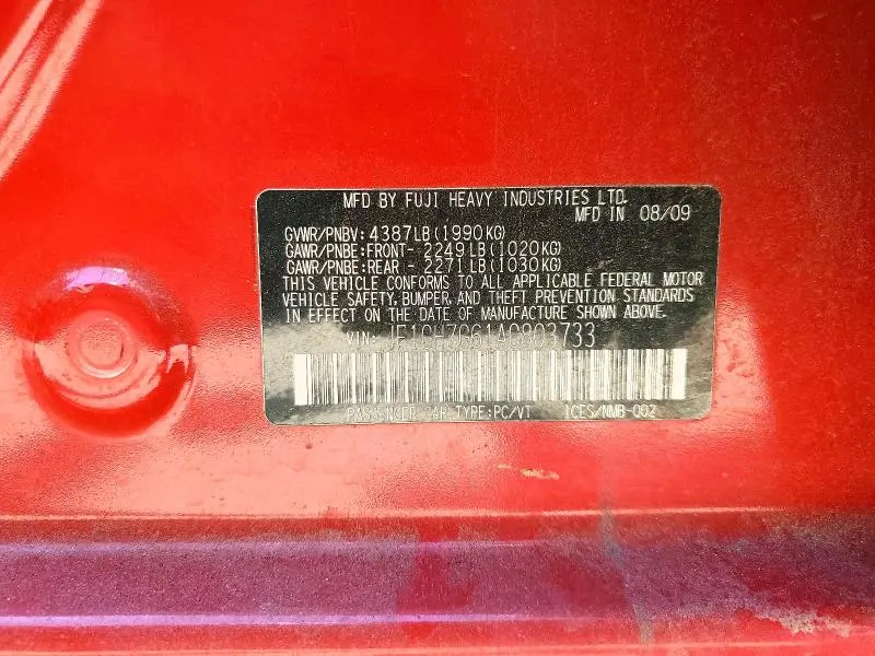 2010 SUBARU IMPREZA WRX LIMITED  