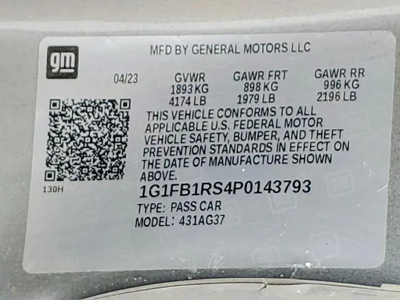 2023 CHEVROLET CAMARO LS  