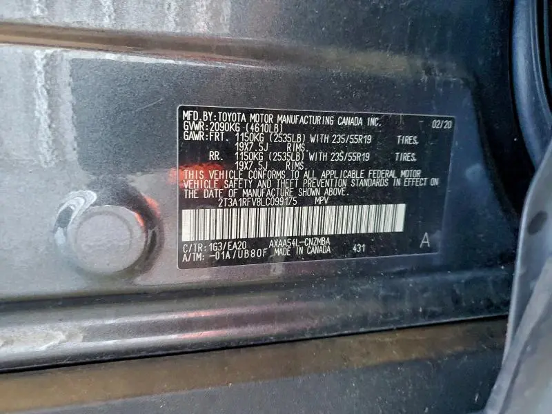 2020 TOYOTA RAV4 XLE PREMIUM  