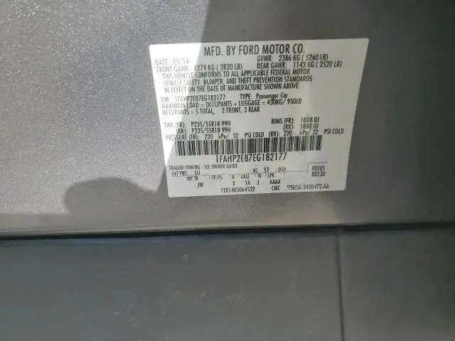 2014 FORD TAURUS SEL  