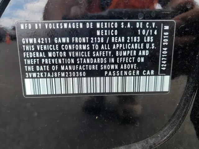 2015 VOLKSWAGEN JETTA BASE  