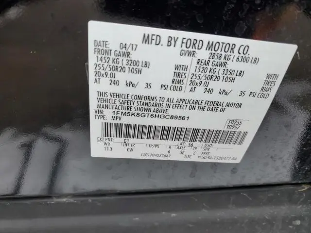 2017 FORD EXPLORER SPORT