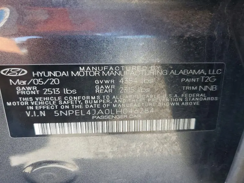2020 HYUNDAI SONATA SEL  