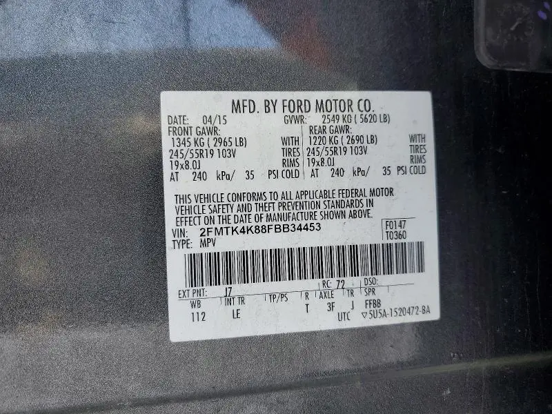 2015 FORD EDGE TITANIUM  