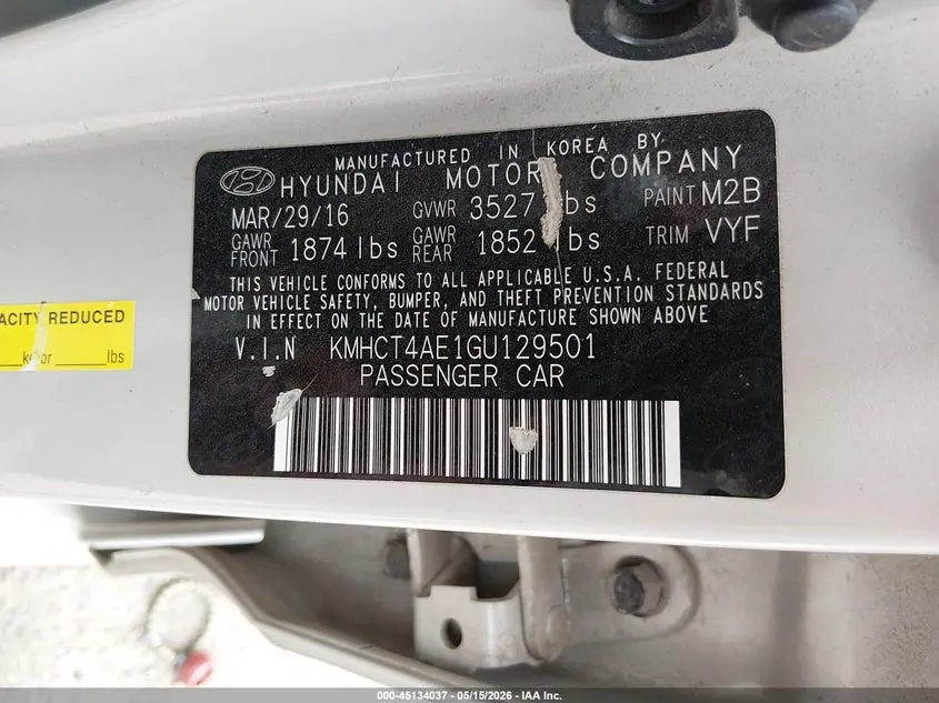 2016 HYUNDAI ACCENT SE