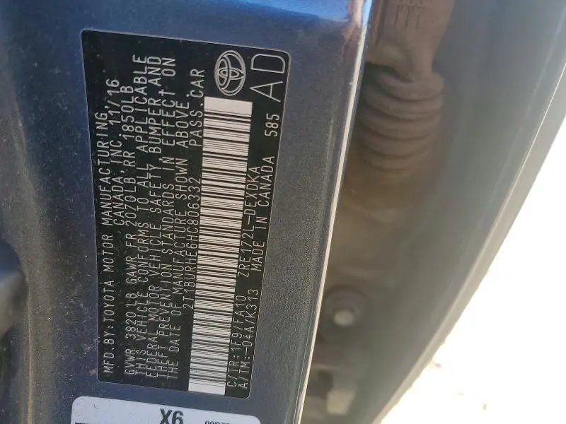 2017 TOYOTA COROLLA L  