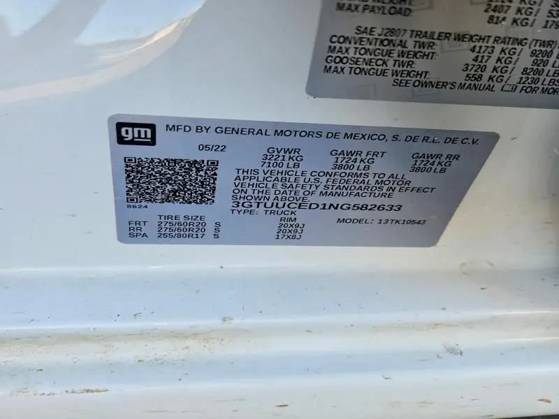 2022 GMC SIERRA K1500 ELEVATION  