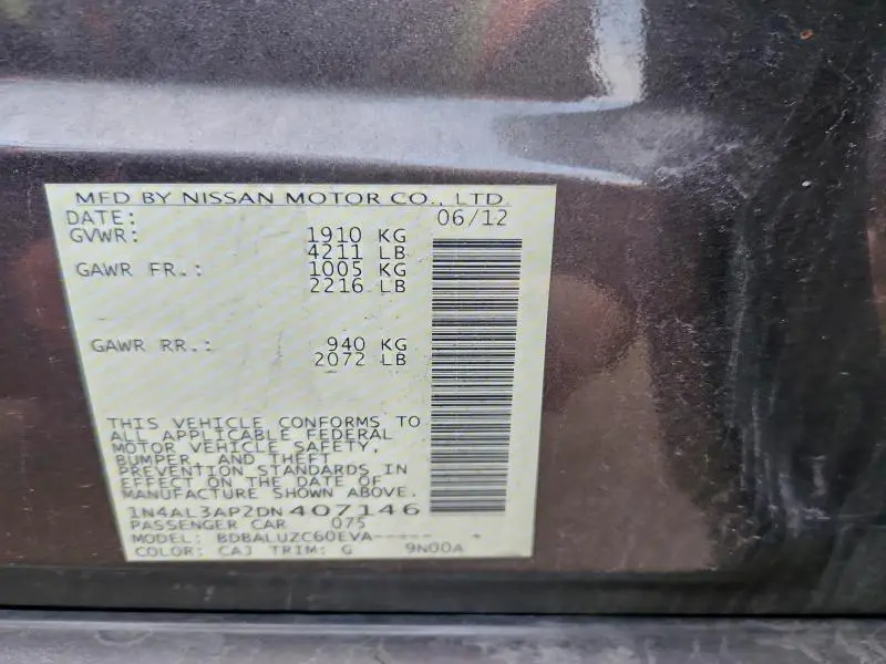 2013 NISSAN ALTIMA 2.5  